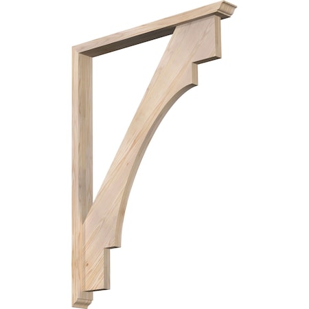 Merced Traditional Smooth Bracket W/ Offset Brace, Douglas Fir, 3 1/2W X 32D X 44H